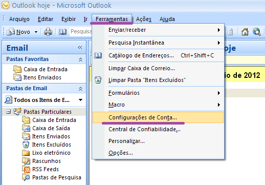 Configurando o Outlook 2007